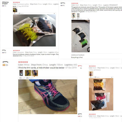 The Knit Shoelaces are in the form of a Strong Mesh With Customized Intensity