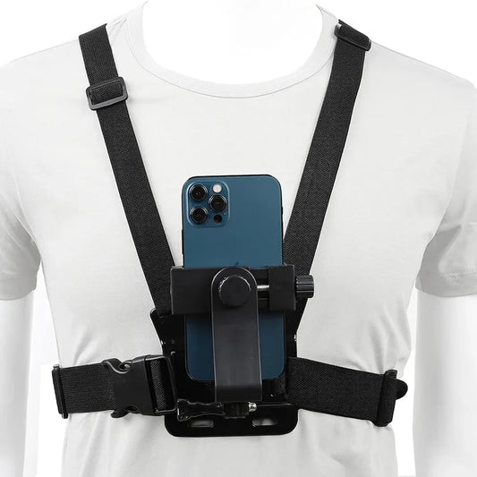Smartphone Chest Mount Holder Compatible with iPhone and Samsung Phone for Filming or Photos