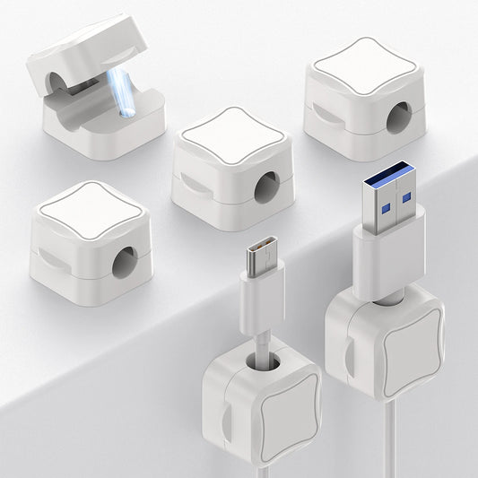 Magnetic Cable Clip Cord Holder for Home Office, Car, Under Desk - Him…